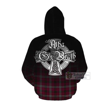 Little Tartan Cotton Hoodie Featuring Alba Gu Brath Family Crest Celtic Inspired