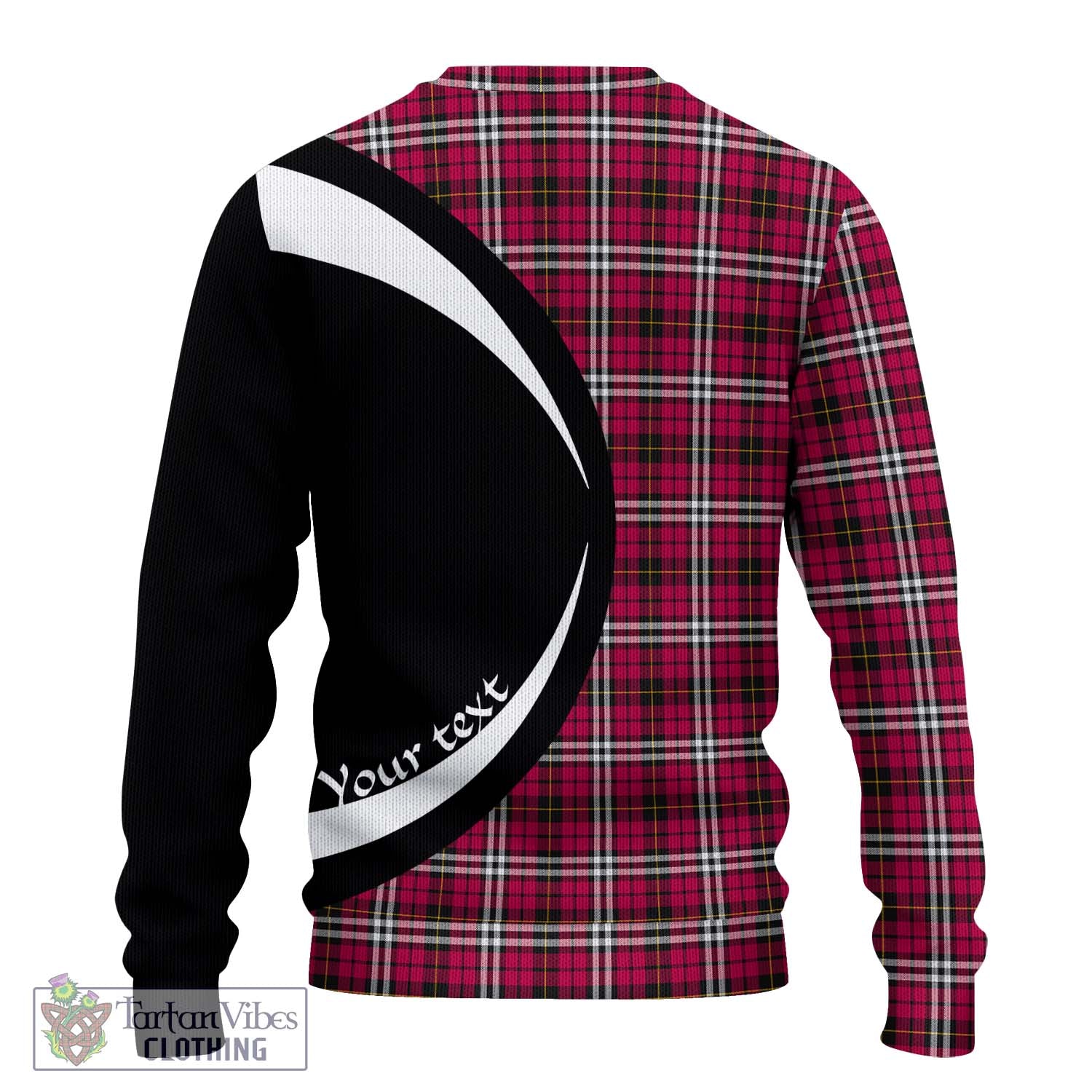 Little Tartan Ugly Sweater with Family Crest Circle Style - Tartan Vibes Clothing