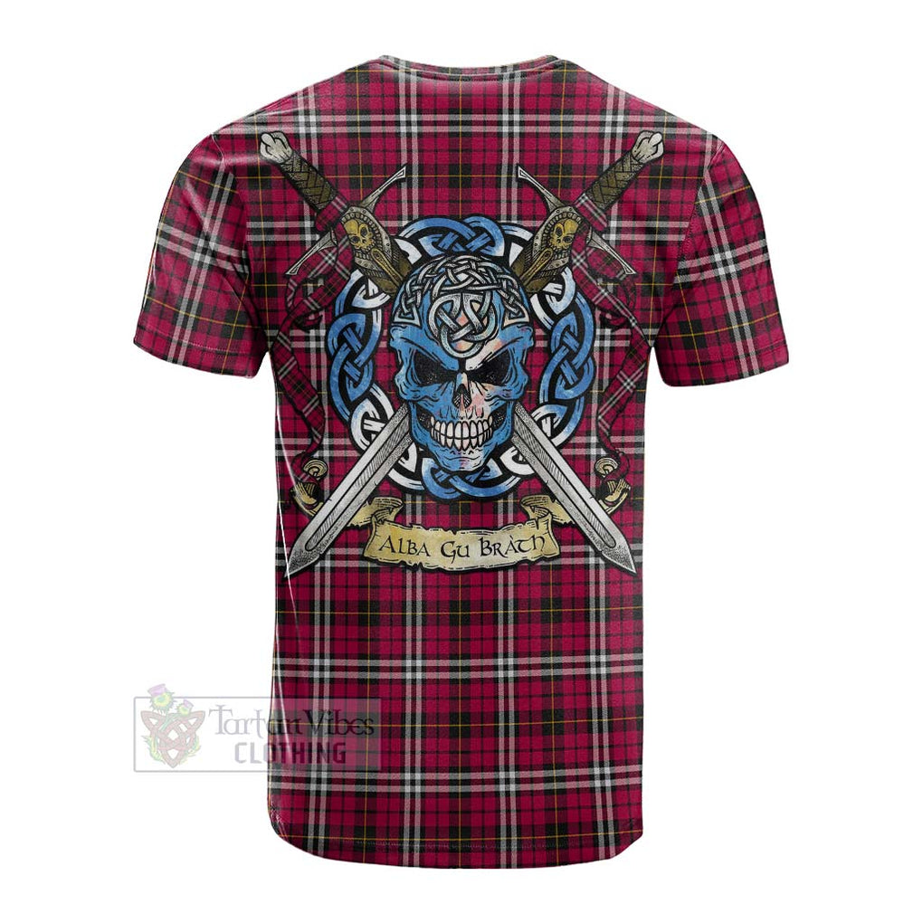 Tartan Vibes Clothing Little Tartan Cotton T-shirt with Family Crest Celtic Skull Style