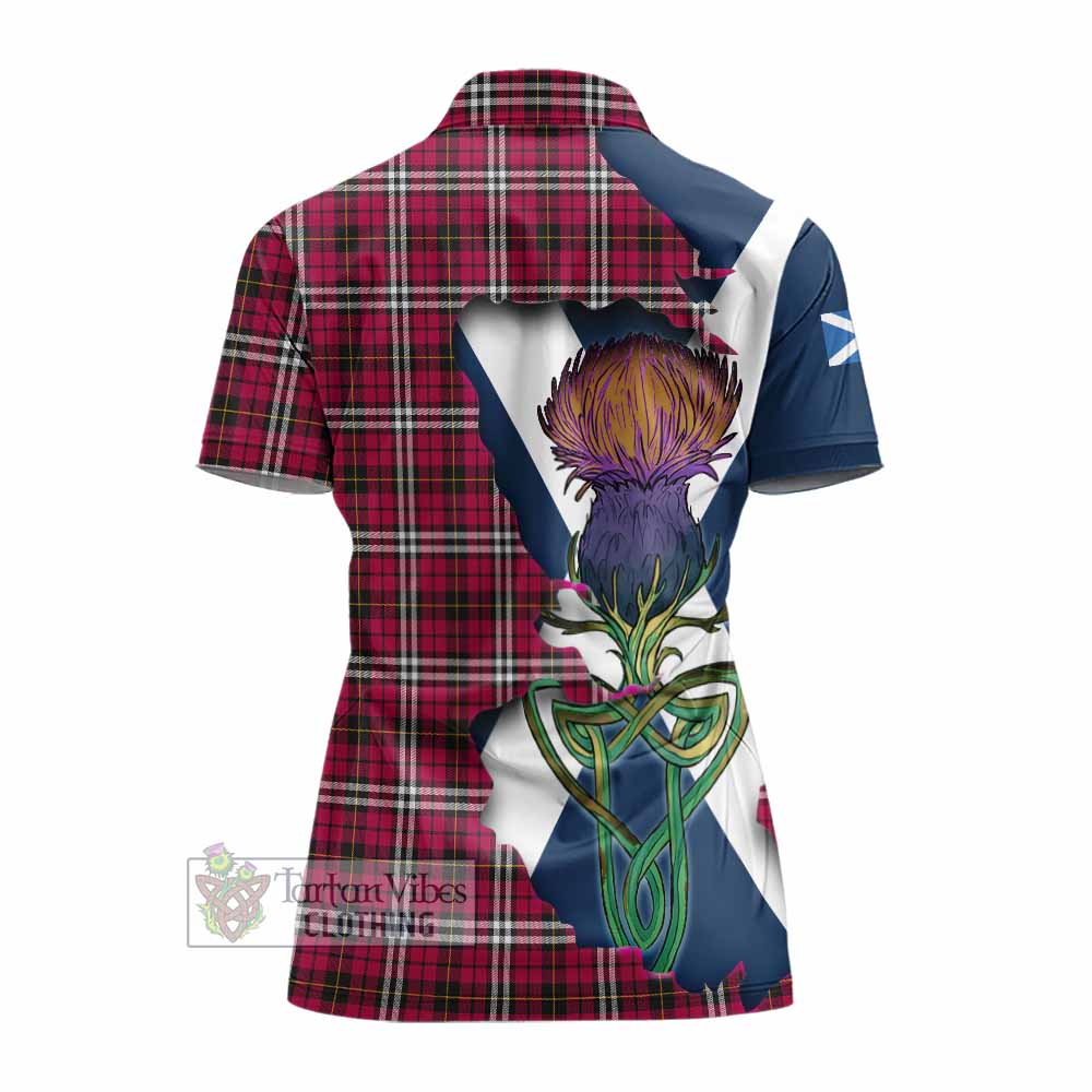 Little Tartan Family Crest Women's Polo Shirt Scottish Thistle Celtic Inspired - Tartan Vibes Clothing