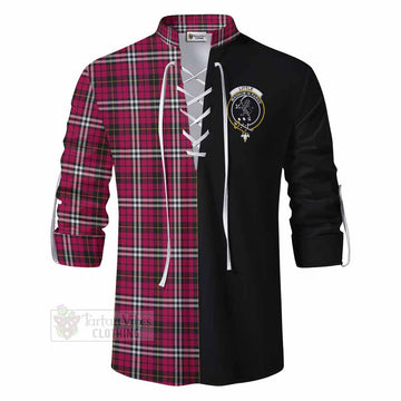 Little Tartan Ghillie Kilt Shirt with Family Crest and Half Of Me Style