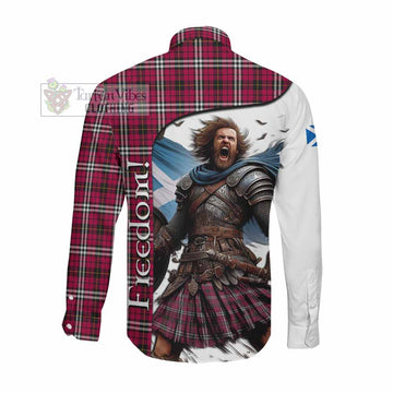 Little Crest Tartan Long Sleeve Button Shirt Inspired by the Freedom of Scottish Warrior