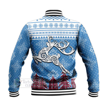 Little Clan Christmas Baseball Jacket Celtic Reindeer Style