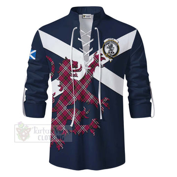 Little Tartan Lion Rampant Ghillie Kilt Shirt Proudly Display Your Heritage with Alba Gu Brath and Clan Name