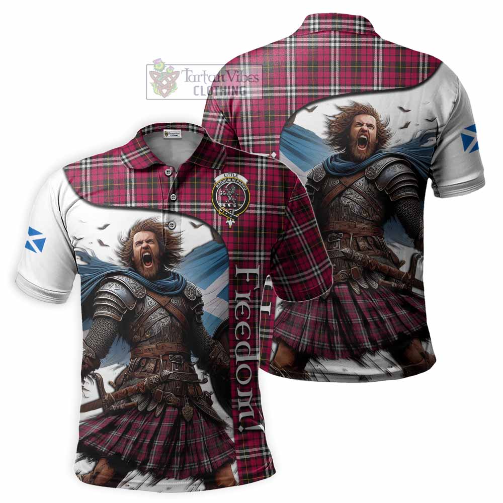 Tartan Vibes Clothing Little Crest Tartan Polo Shirt Inspired by the Freedom of Scottish Warrior