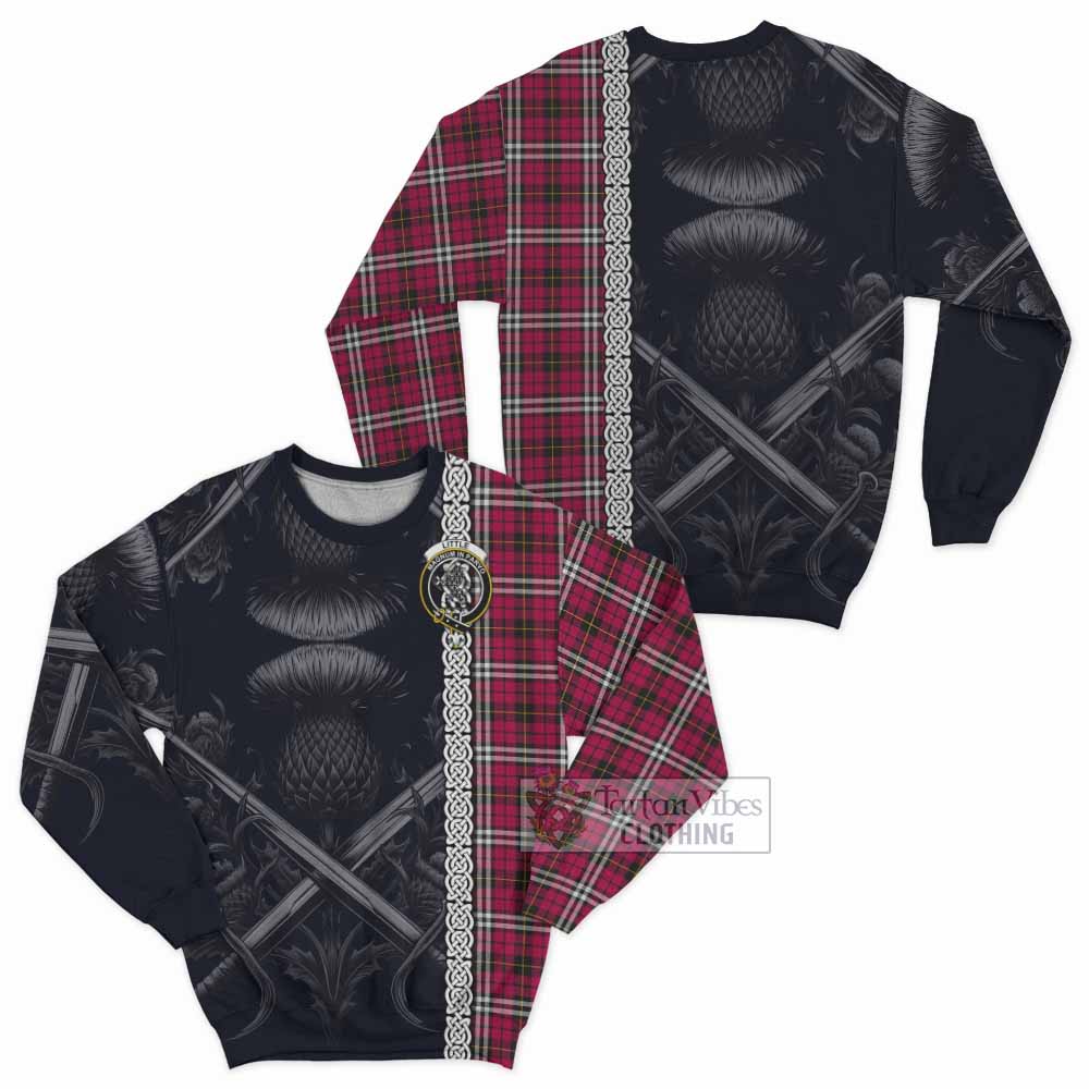 Tartan Vibes Clothing Little Tartan Sweatshirt with Family Crest Cross Sword Thistle Celtic Vibes