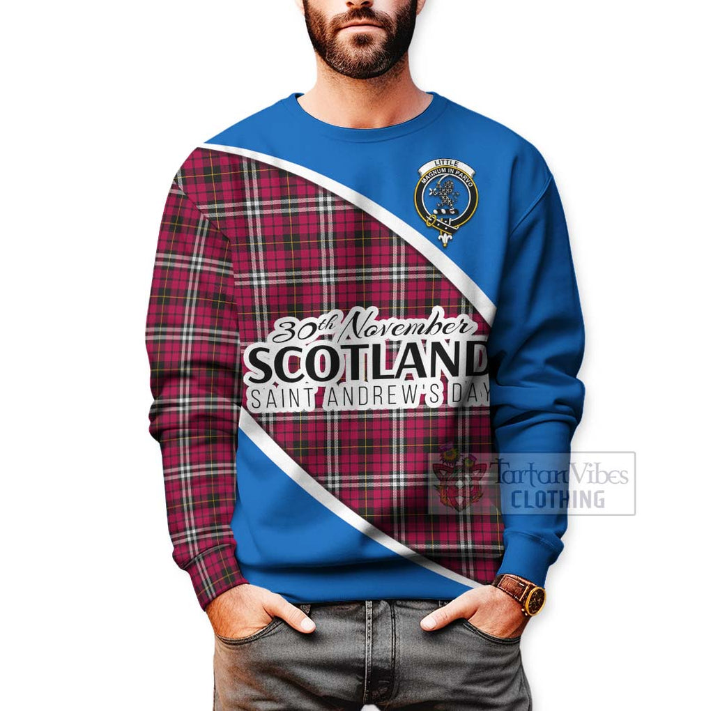 Tartan Vibes Clothing Little Family Crest Tartan Sweatshirt Celebrate Saint Andrew's Day in Style