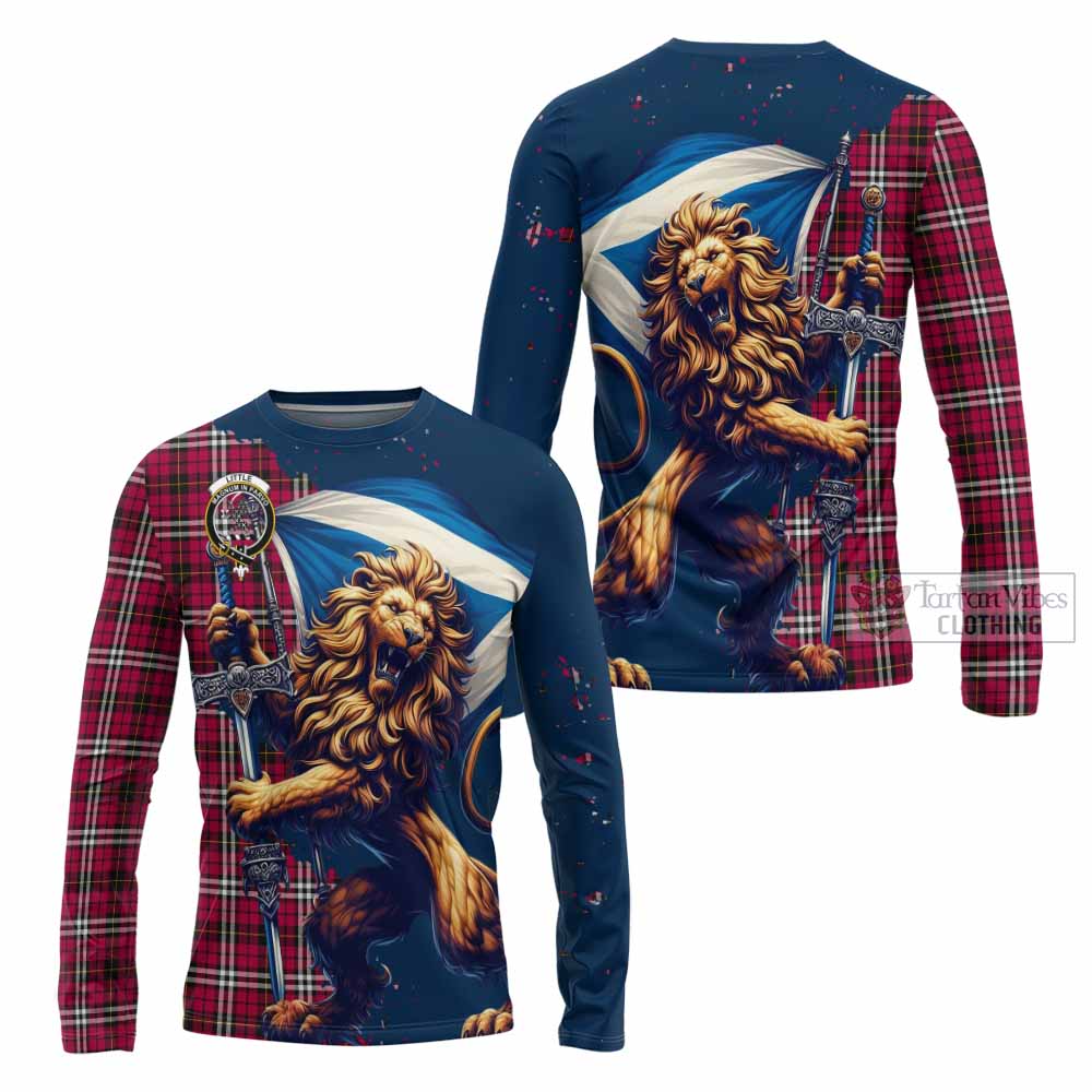 Tartan Vibes Clothing Little Tartan Family Crest Long Sleeve T-Shirt with Scottish Majestic Lion