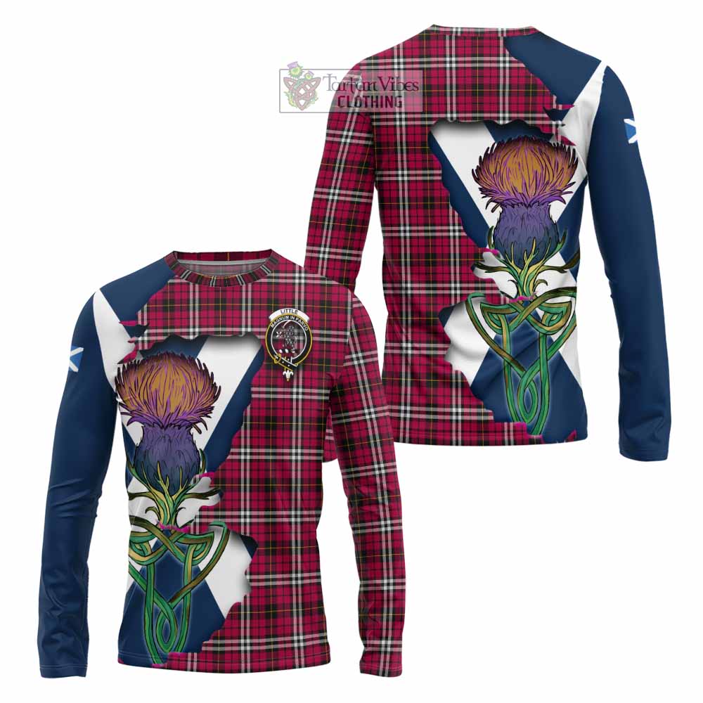 Little Tartan Family Crest Long Sleeve T-Shirt Scottish Thistle Celtic Inspired - Tartan Vibes Clothing