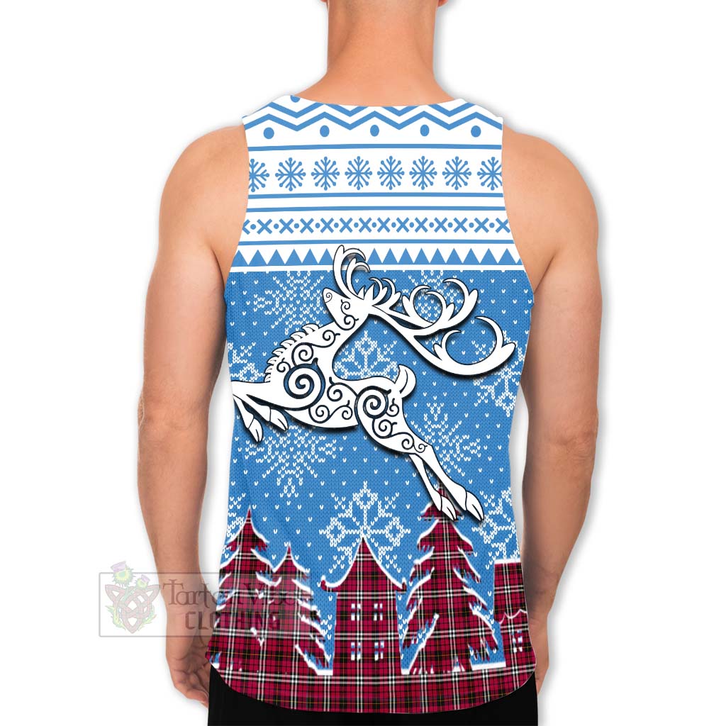 Tartan Vibes Clothing Little Clan Christmas Men's Tank Top Celtic Reindeer Style