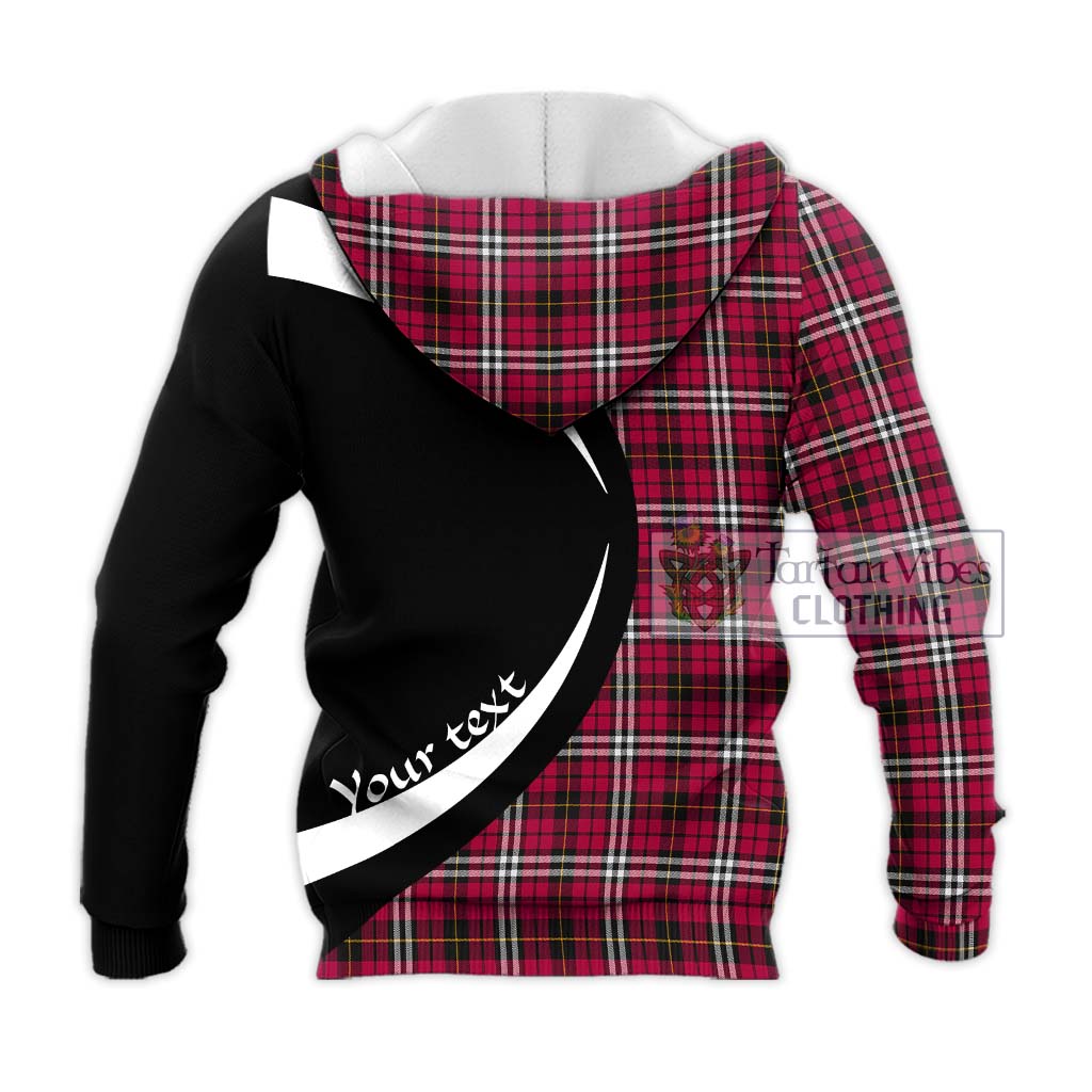 Tartan Vibes Clothing Little Tartan Knitted Hoodie with Family Crest Circle Style