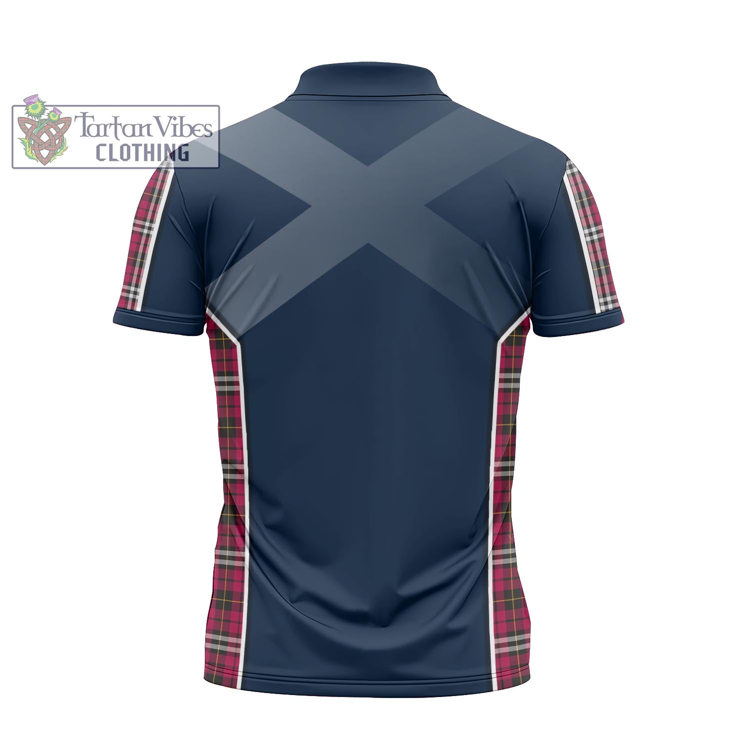 Tartan Vibes Clothing Little Tartan Zipper Polo Shirt with Family Crest and Lion Rampant Vibes Sport Style