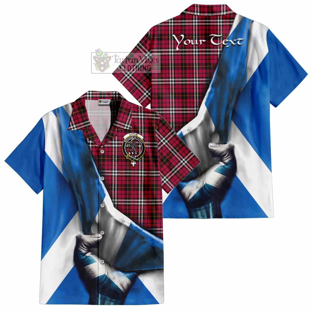 Tartan Vibes Clothing Little Tartan Short Sleeve Button Shirt with Family Crest Scotland Patriotic Style