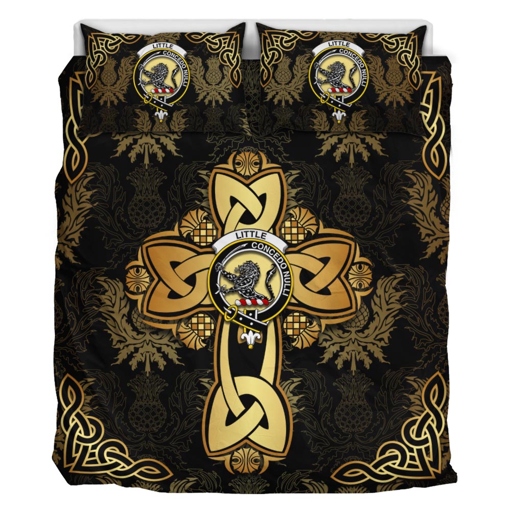 Little Clan Bedding Sets Gold Thistle Celtic Style - Tartanvibesclothing