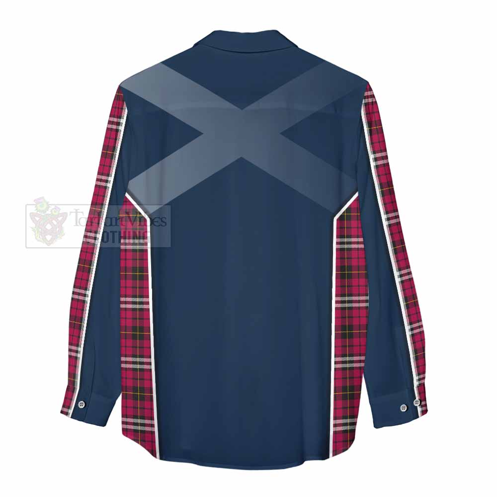 Tartan Vibes Clothing Little Tartan Women's Casual Shirt with Family Crest and Lion Rampant Vibes Sport Style