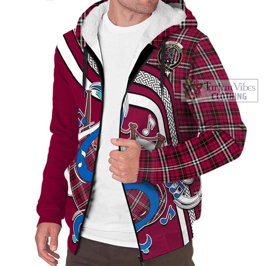 Tartan Vibes Clothing Little Tartan Sherpa Hoodie with Epic Bagpipe Style