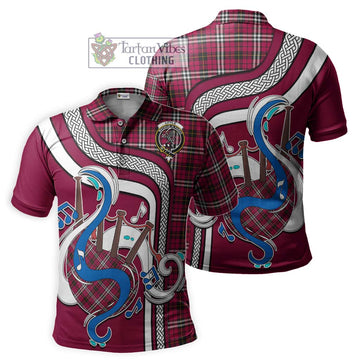 Little Tartan Polo Shirt with Epic Bagpipe Style