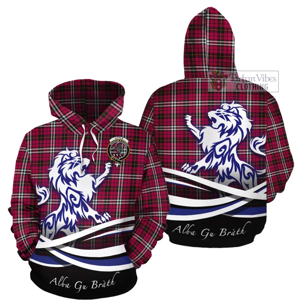 Tartan Vibes Clothing Little Tartan Cotton Hoodie with Alba Gu Brath Regal Lion Emblem