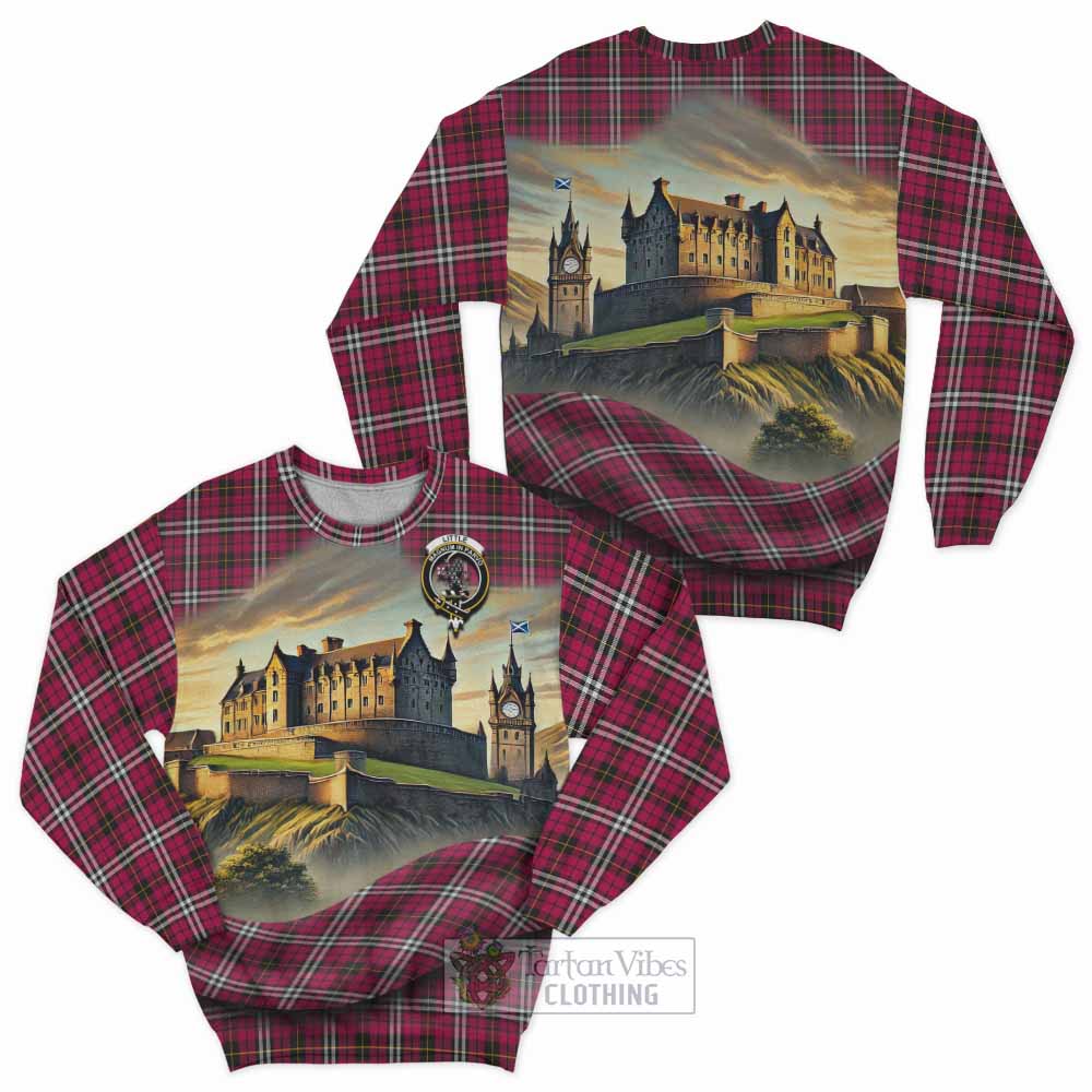 Little Tartan Family Crest Sweatshirt with Scottish Ancient Castle Style - Tartan Vibes Clothing