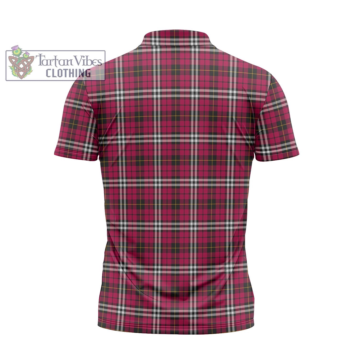 Tartan Vibes Clothing Little Tartan Zipper Polo Shirt with Family Crest