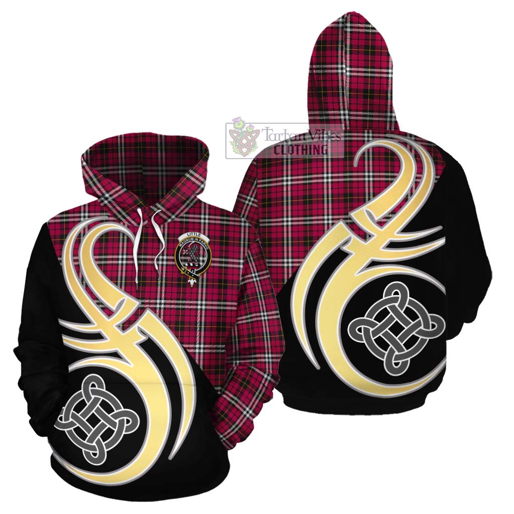 Tartan Vibes Clothing Little Tartan Cotton Hoodie with Family Crest and Celtic Symbol Style