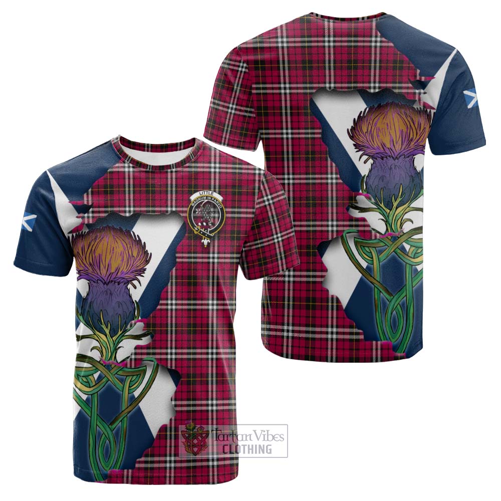 Little Tartan Family Crest Cotton T-shirt Scottish Thistle Celtic Inspired - Tartan Vibes Clothing