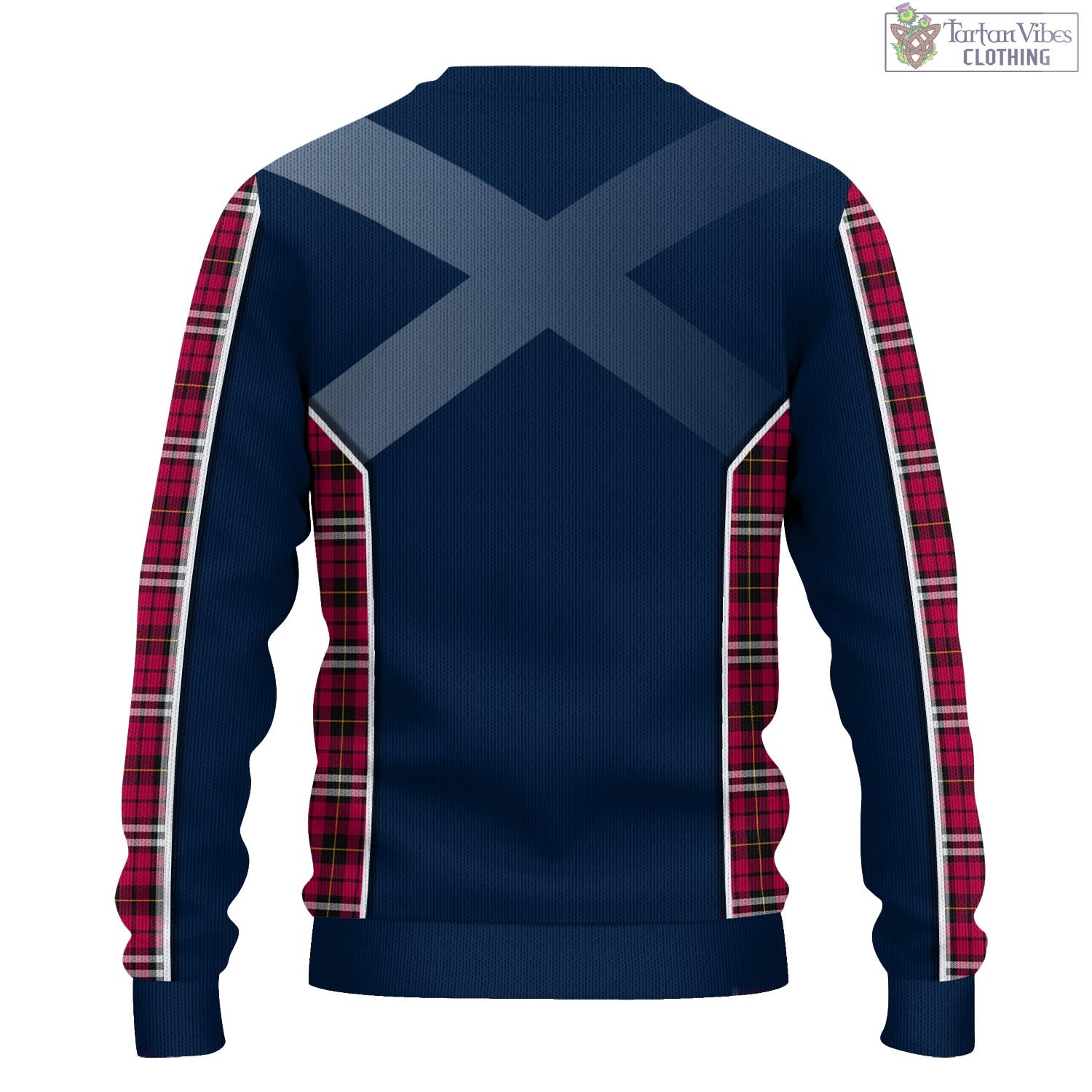 Tartan Vibes Clothing Little Tartan Knitted Sweatshirt with Family Crest and Scottish Thistle Vibes Sport Style