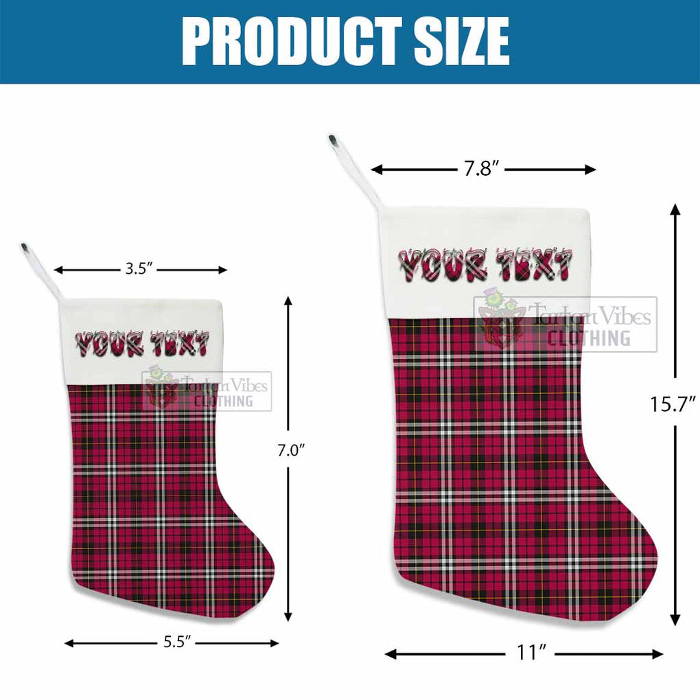 Tartan Vibes Clothing Little Tartan Christmas Stocking with Personalized Text