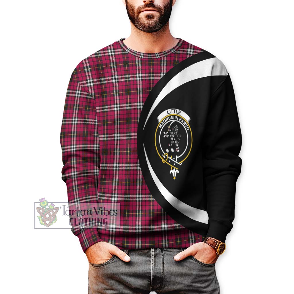 Little Tartan Sweatshirt with Family Crest Circle Style - Tartan Vibes Clothing