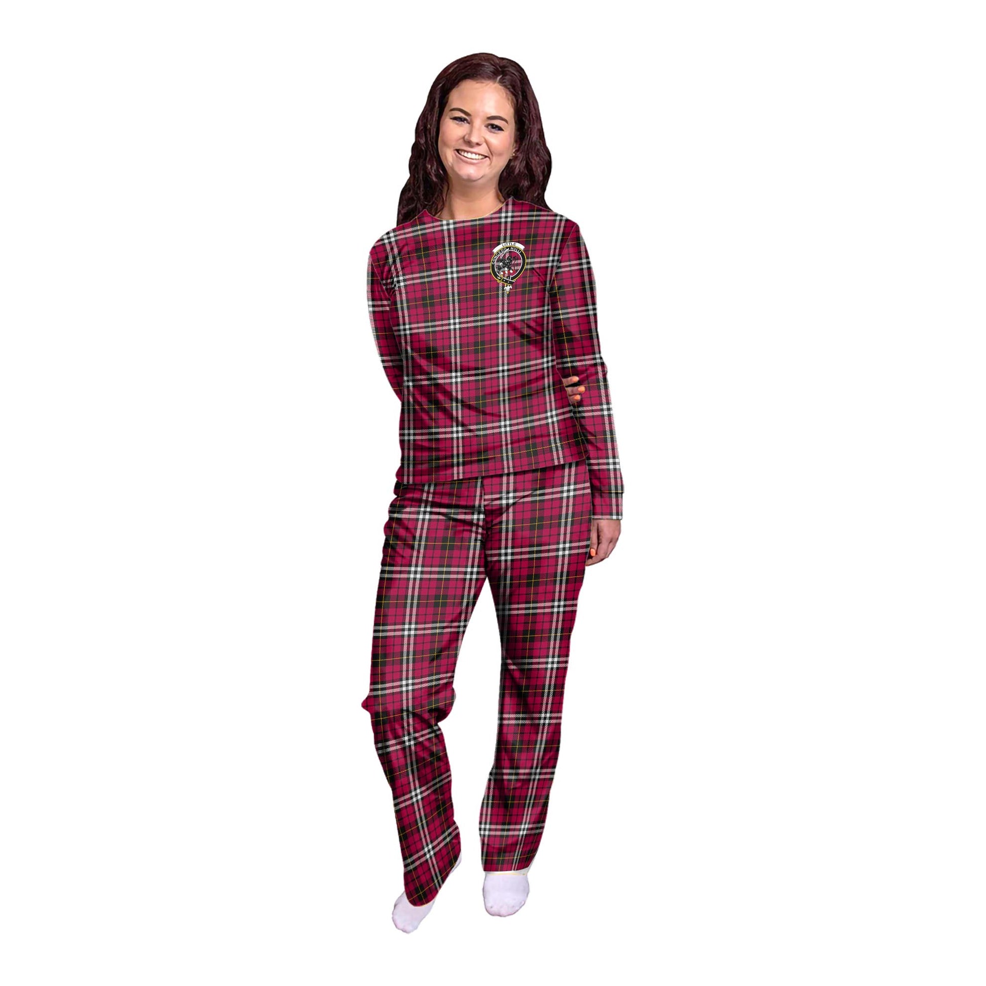 Little Tartan Pajamas Family Set with Family Crest - Tartanvibesclothing