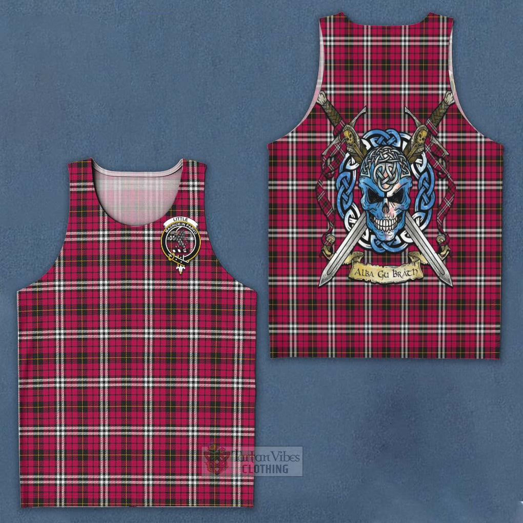 Tartan Vibes Clothing Little Tartan Men's Tank Top with Family Crest Celtic Skull Style