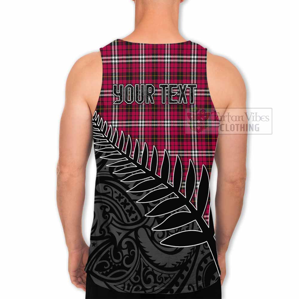 Tartan Vibes Clothing Little Crest Tartan Men's Tank Top with New Zealand Silver Fern Half Style