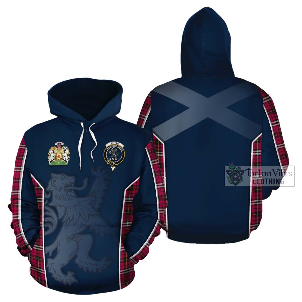 Tartan Vibes Clothing Little Tartan Cotton Hoodie with Family Crest and Lion Rampant Vibes Sport Style