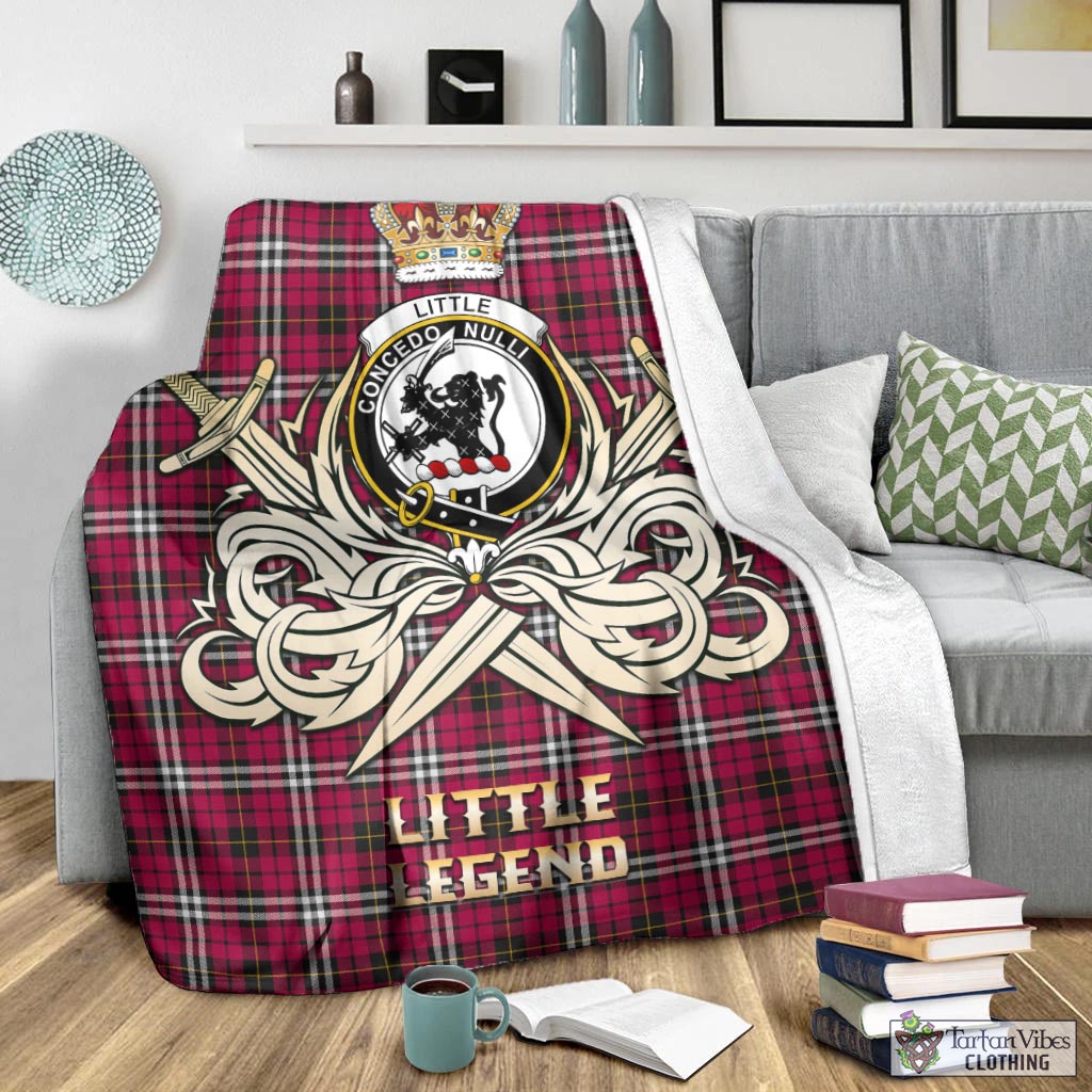 Tartan Vibes Clothing Little Tartan Blanket with Clan Crest and the Golden Sword of Courageous Legacy