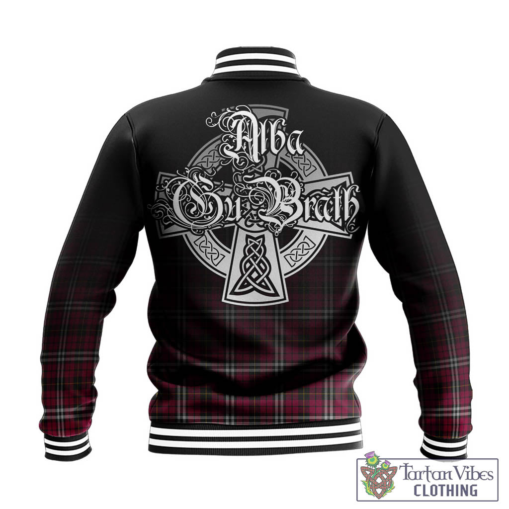 Tartan Vibes Clothing Little Tartan Baseball Jacket Featuring Alba Gu Brath Family Crest Celtic Inspired