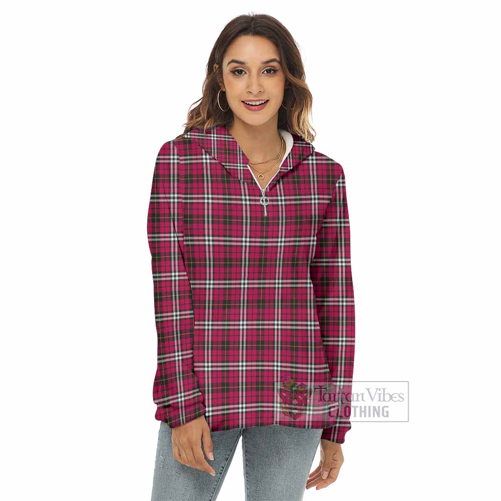 Little Tartan Women's Borg Fleece Hoodie with Half Zip - Tartan Vibes Clothing