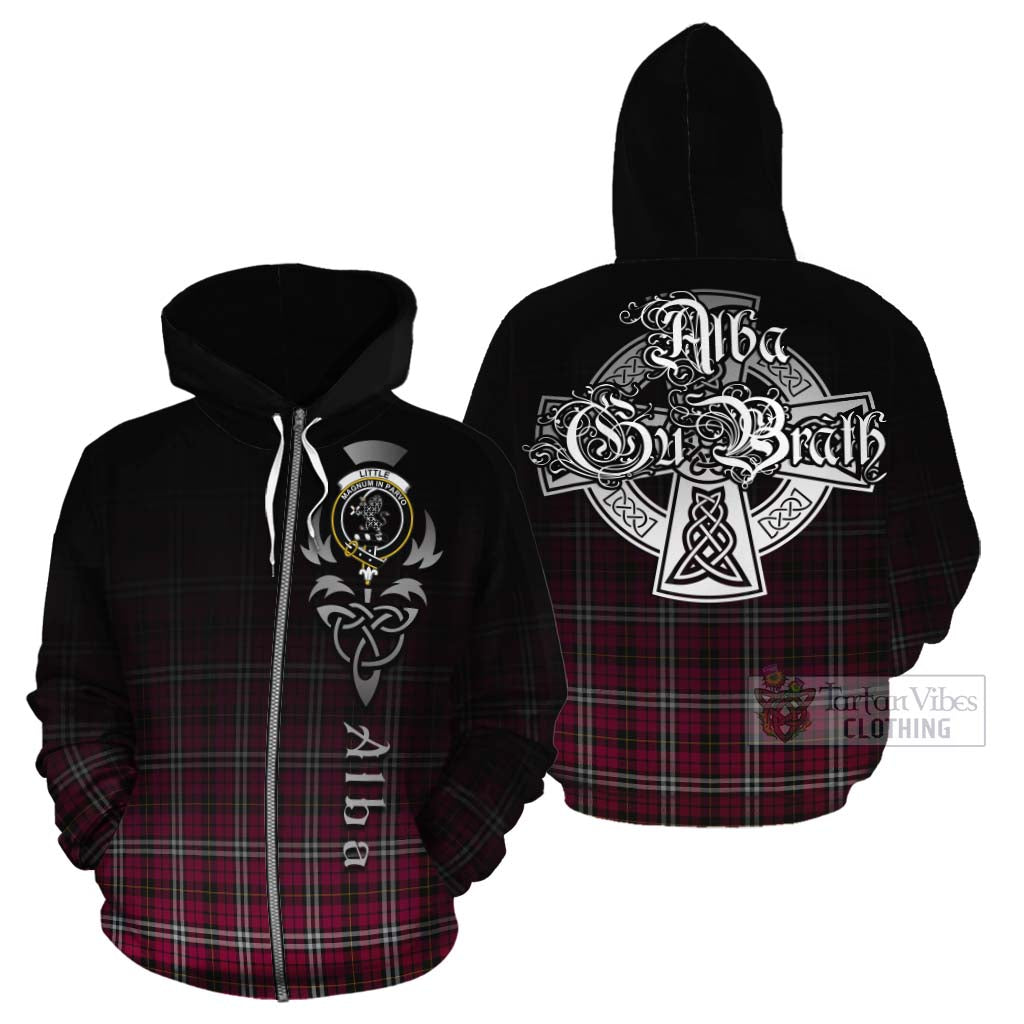 Tartan Vibes Clothing Little Tartan Cotton Hoodie Featuring Alba Gu Brath Family Crest Celtic Inspired