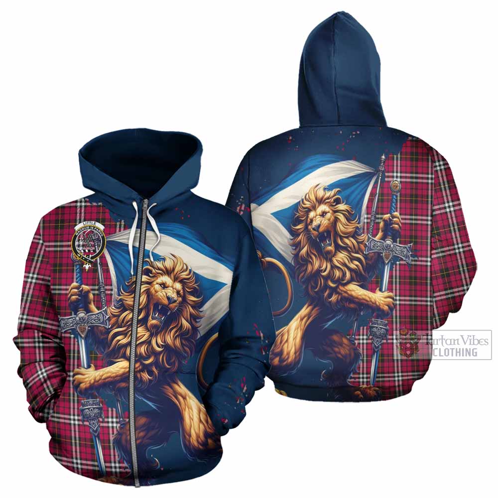 Little Tartan Family Crest Hoodie with Scottish Majestic Lion