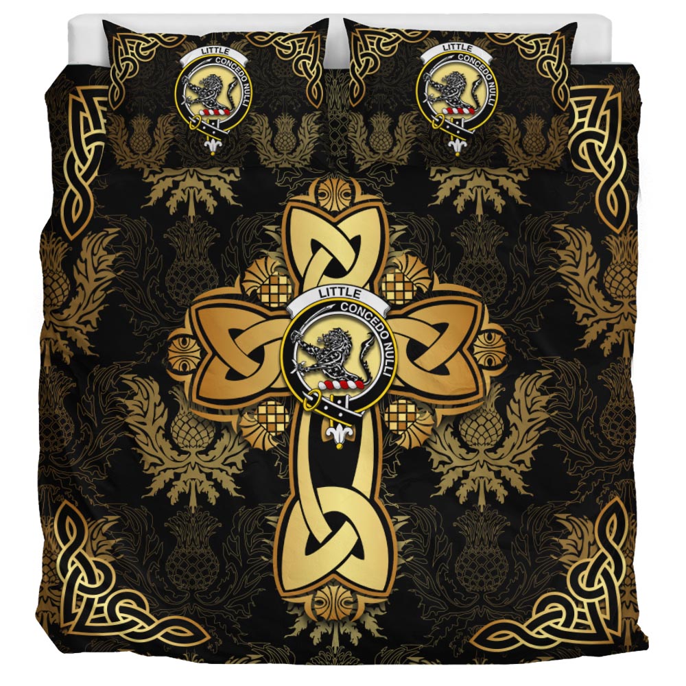 Little Clan Bedding Sets Gold Thistle Celtic Style - Tartanvibesclothing