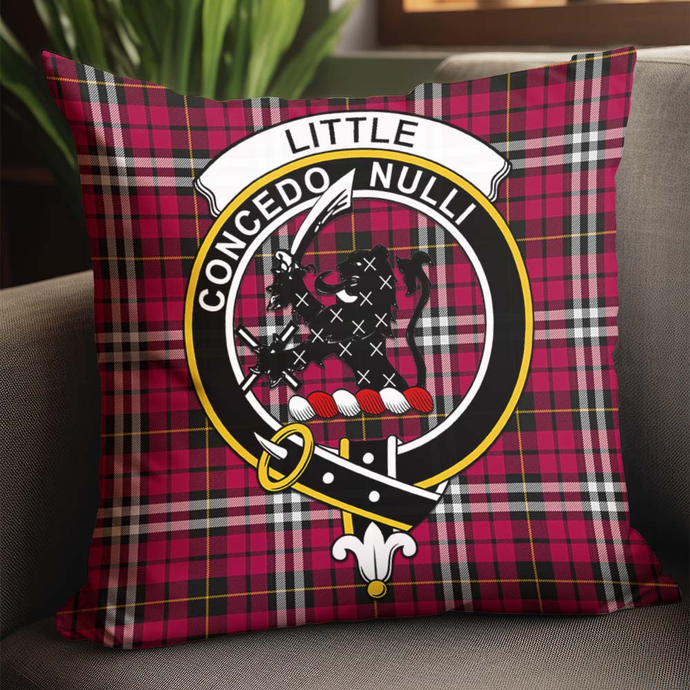 Little Tartan Pillow Cover with Family Crest - Tartanvibesclothing