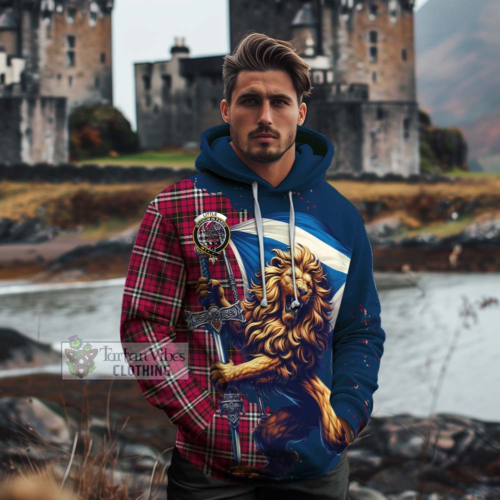 Tartan Vibes Clothing Little Tartan Family Crest Cotton Hoodie with Scottish Majestic Lion