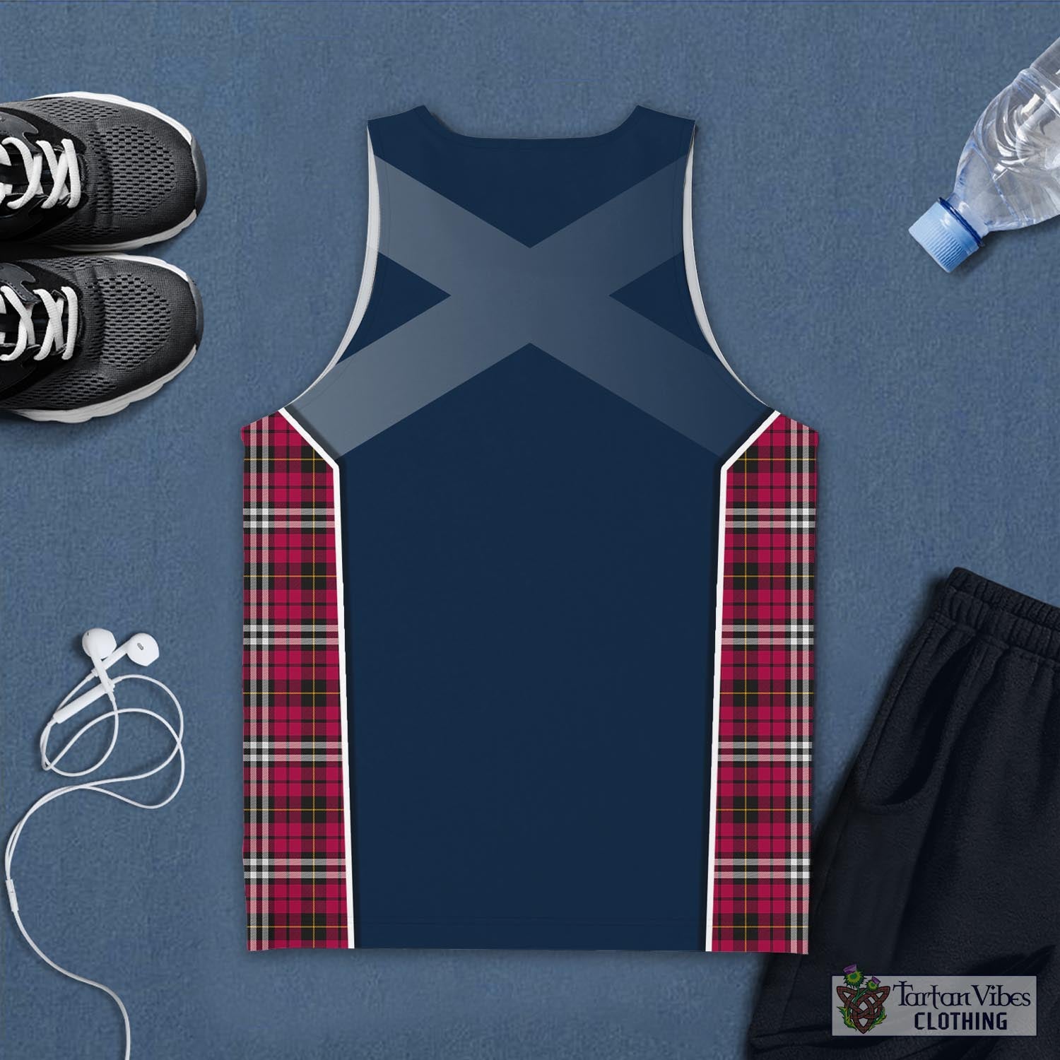 Tartan Vibes Clothing Little Tartan Men's Tanks Top with Family Crest and Scottish Thistle Vibes Sport Style