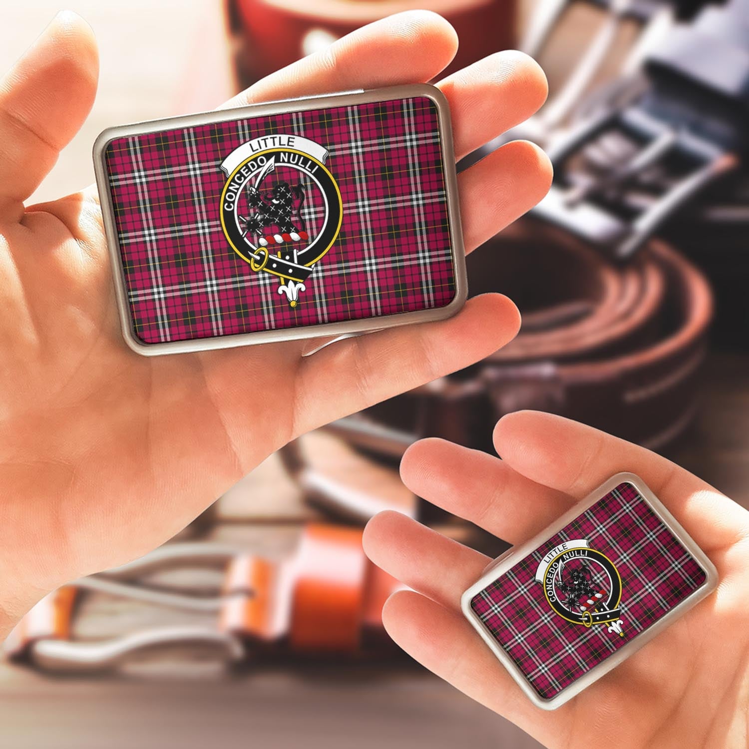 Little Tartan Belt Buckles with Family Crest - Tartanvibesclothing