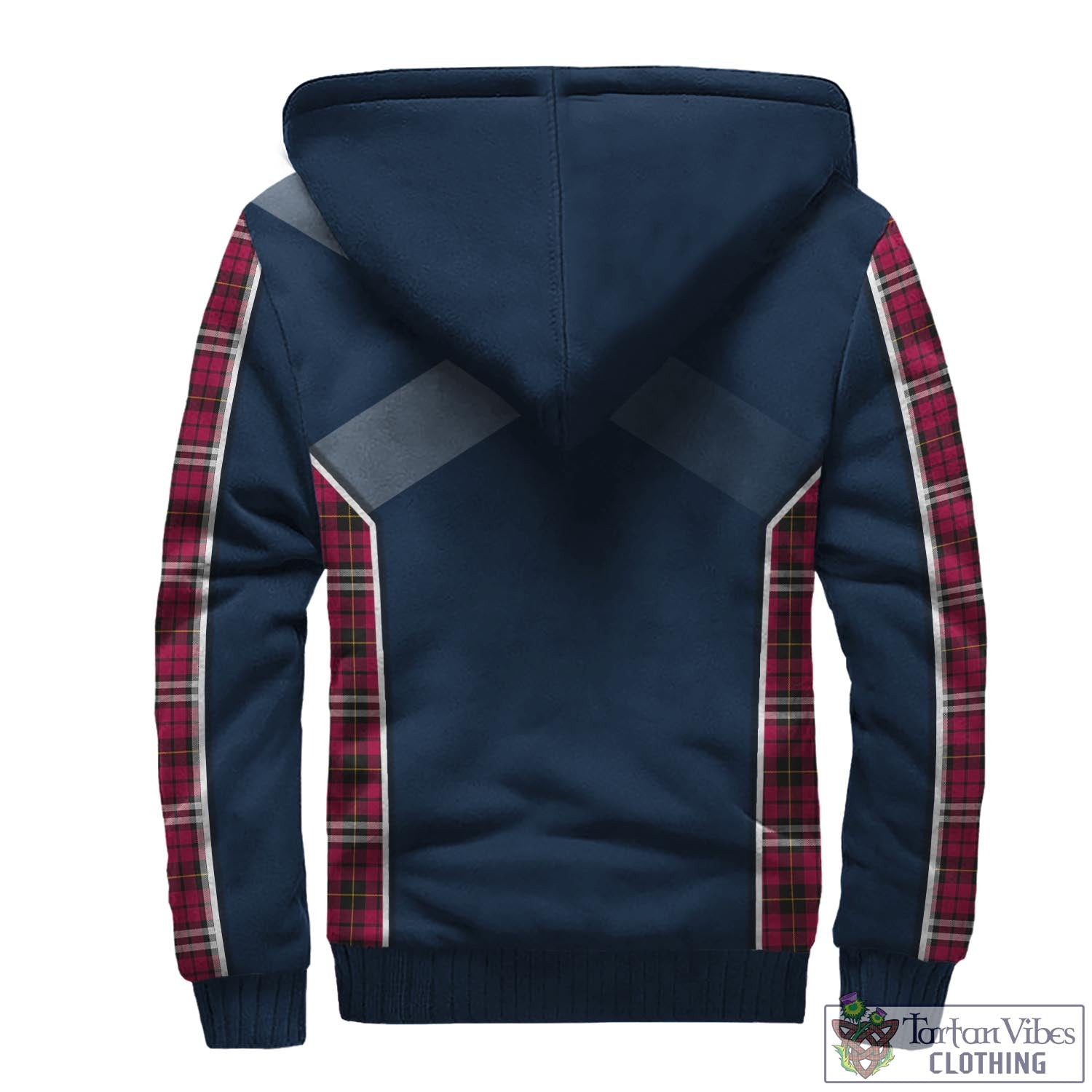 Tartan Vibes Clothing Little Tartan Sherpa Hoodie with Family Crest and Scottish Thistle Vibes Sport Style