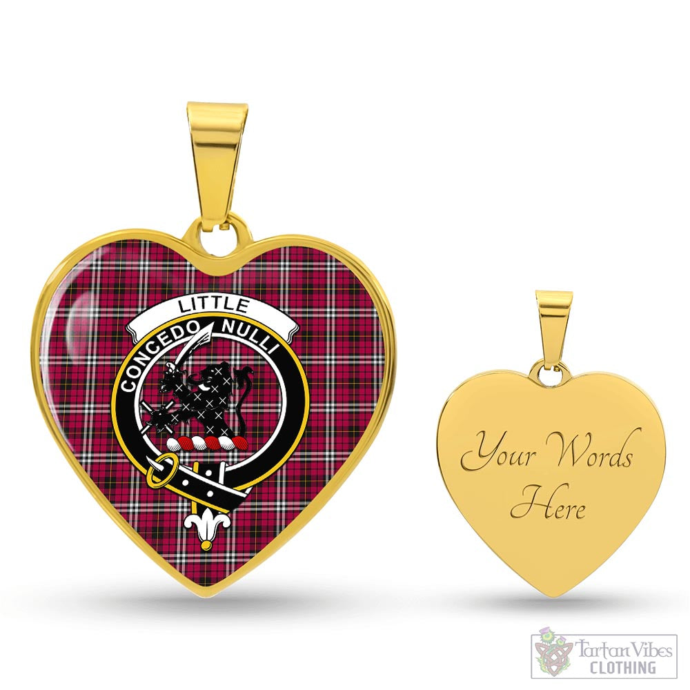 Tartan Vibes Clothing Little Tartan Heart Necklace with Family Crest