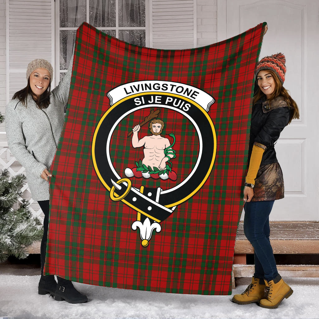 livingston-tartab-blanket-with-family-crest