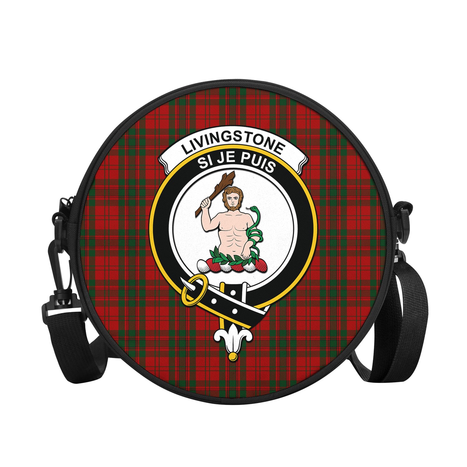 livingston-tartan-round-satchel-bags-with-family-crest