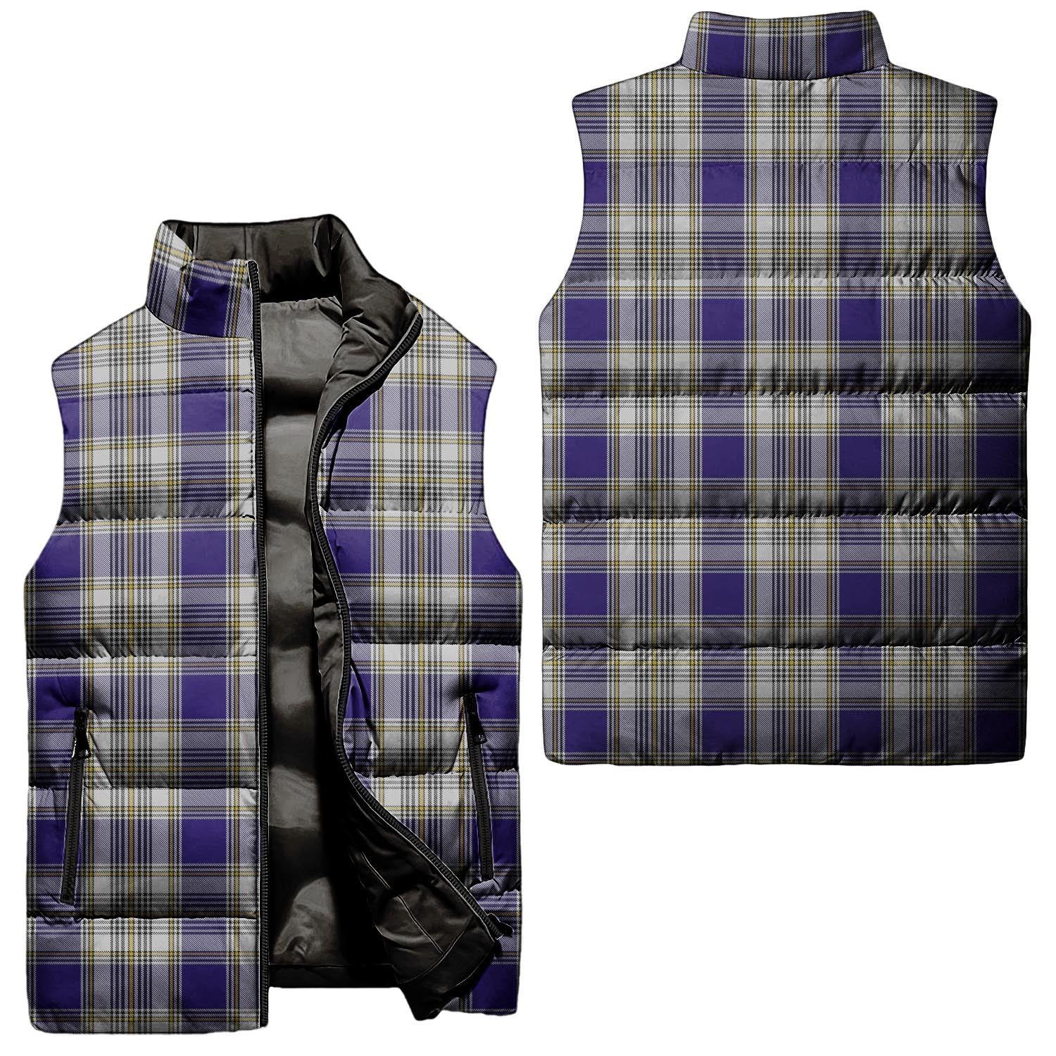 Livingston Dress Tartan Sleeveless Puffer Jacket Unisex - Tartanvibesclothing