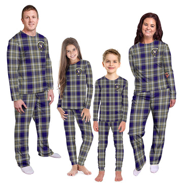 Livingstone Dress Tartan Pajamas Family Set with Family Crest