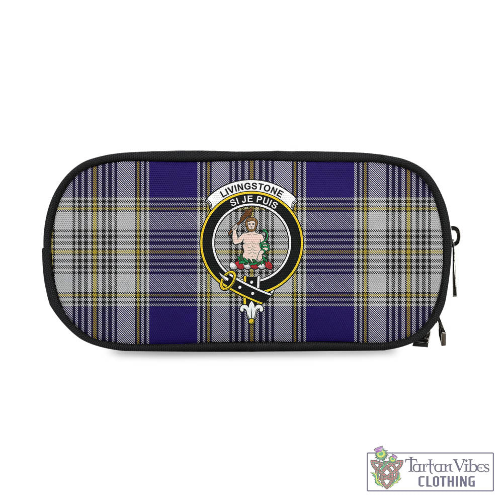 Tartan Vibes Clothing Livingston Dress Tartan Pen and Pencil Case with Family Crest